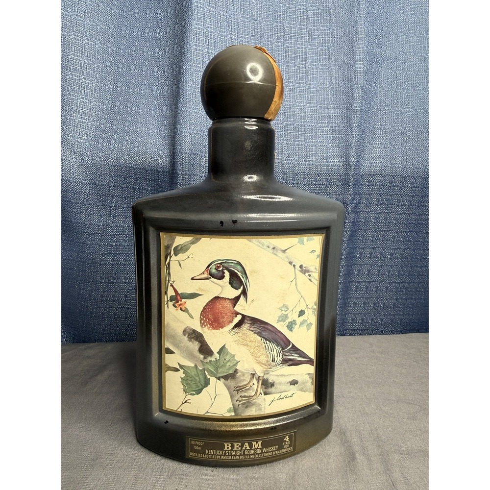 Vintage Jim Beam Kentucky Bourbon Whiskey Decanter Wood Duck by James Lockhart
